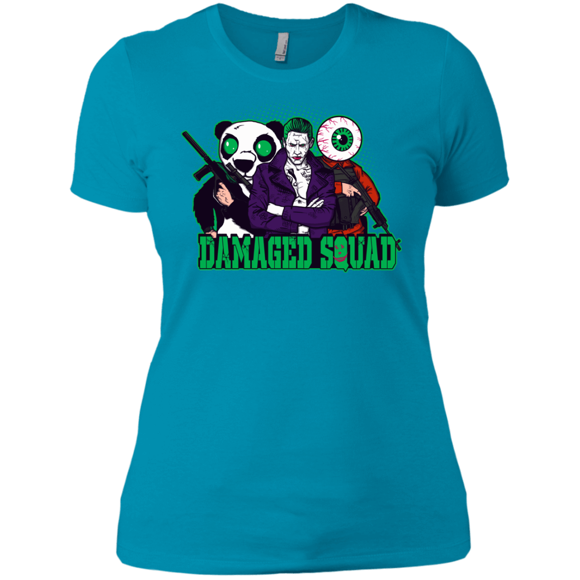 T-Shirts Turquoise / X-Small Damaged Squad Women's Premium T-Shirt