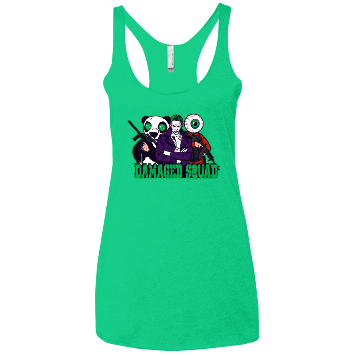 T-Shirts Envy / X-Small Damaged Squad Women's Triblend Racerback Tank
