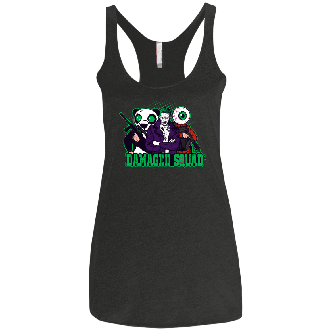 T-Shirts Vintage Black / X-Small Damaged Squad Women's Triblend Racerback Tank