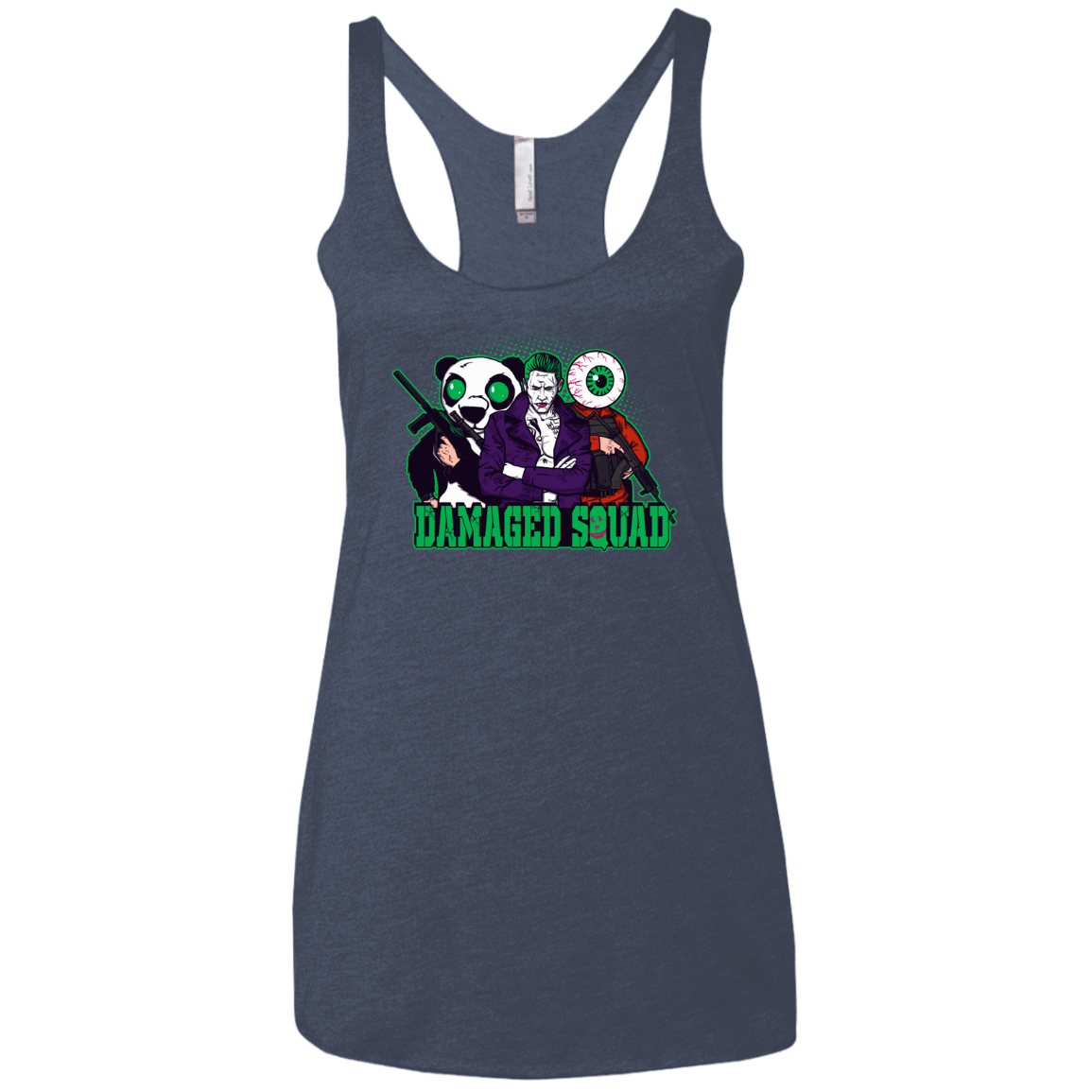 T-Shirts Vintage Navy / X-Small Damaged Squad Women's Triblend Racerback Tank