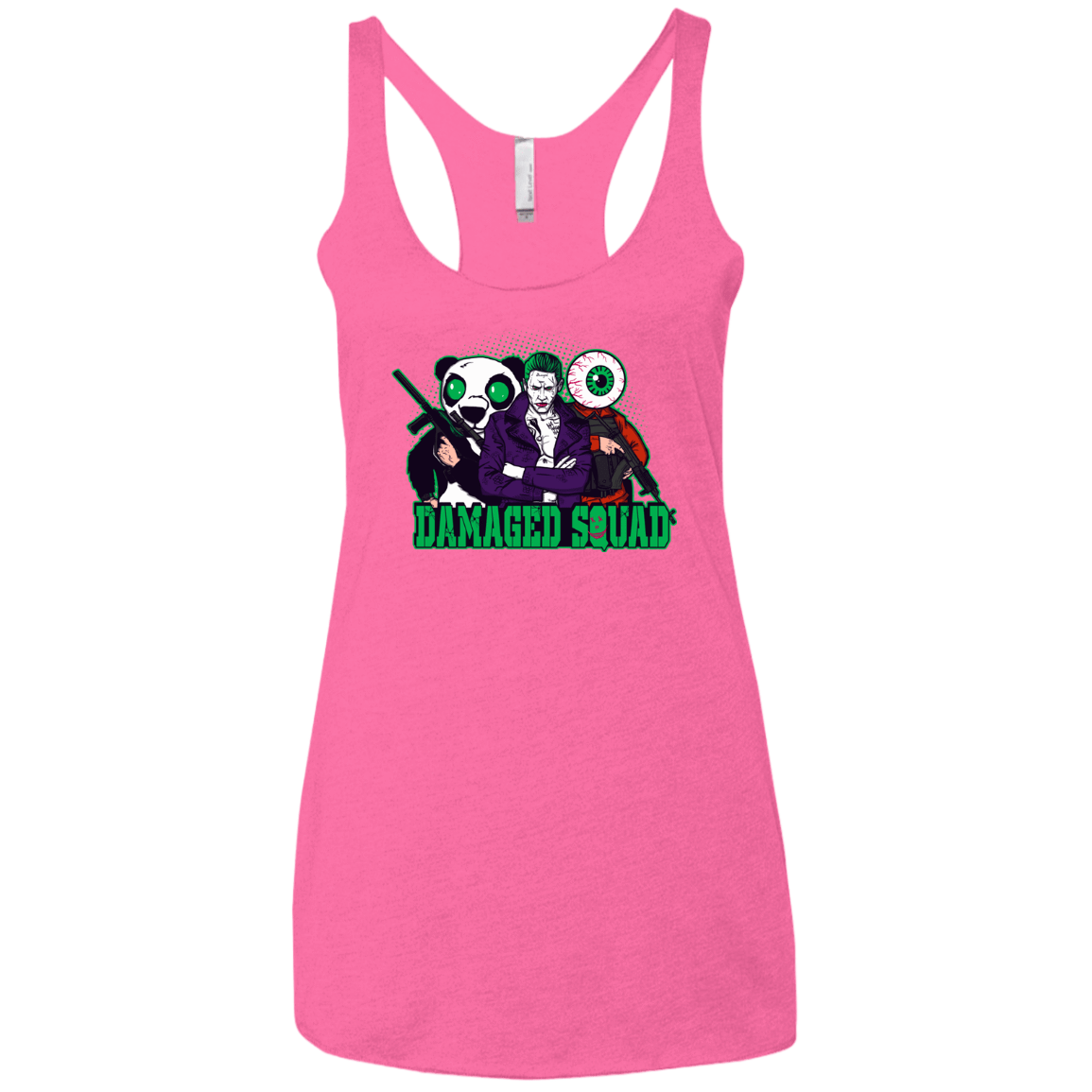 T-Shirts Vintage Pink / X-Small Damaged Squad Women's Triblend Racerback Tank