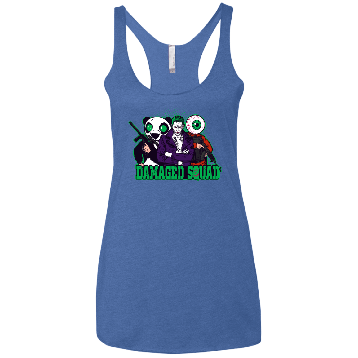 T-Shirts Vintage Royal / X-Small Damaged Squad Women's Triblend Racerback Tank