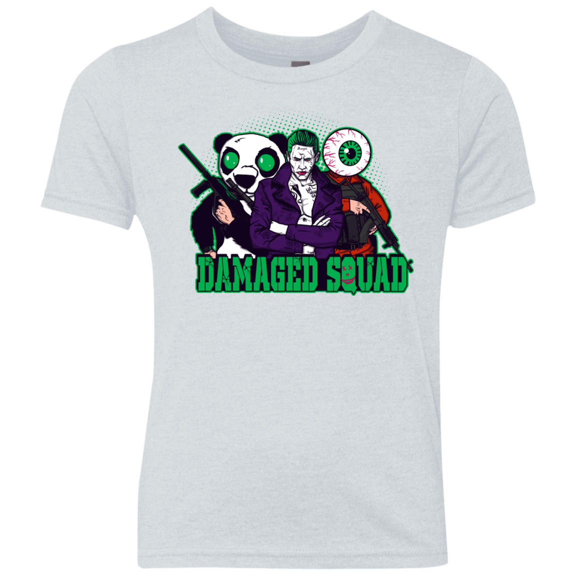 T-Shirts Heather White / YXS Damaged Squad Youth Triblend T-Shirt