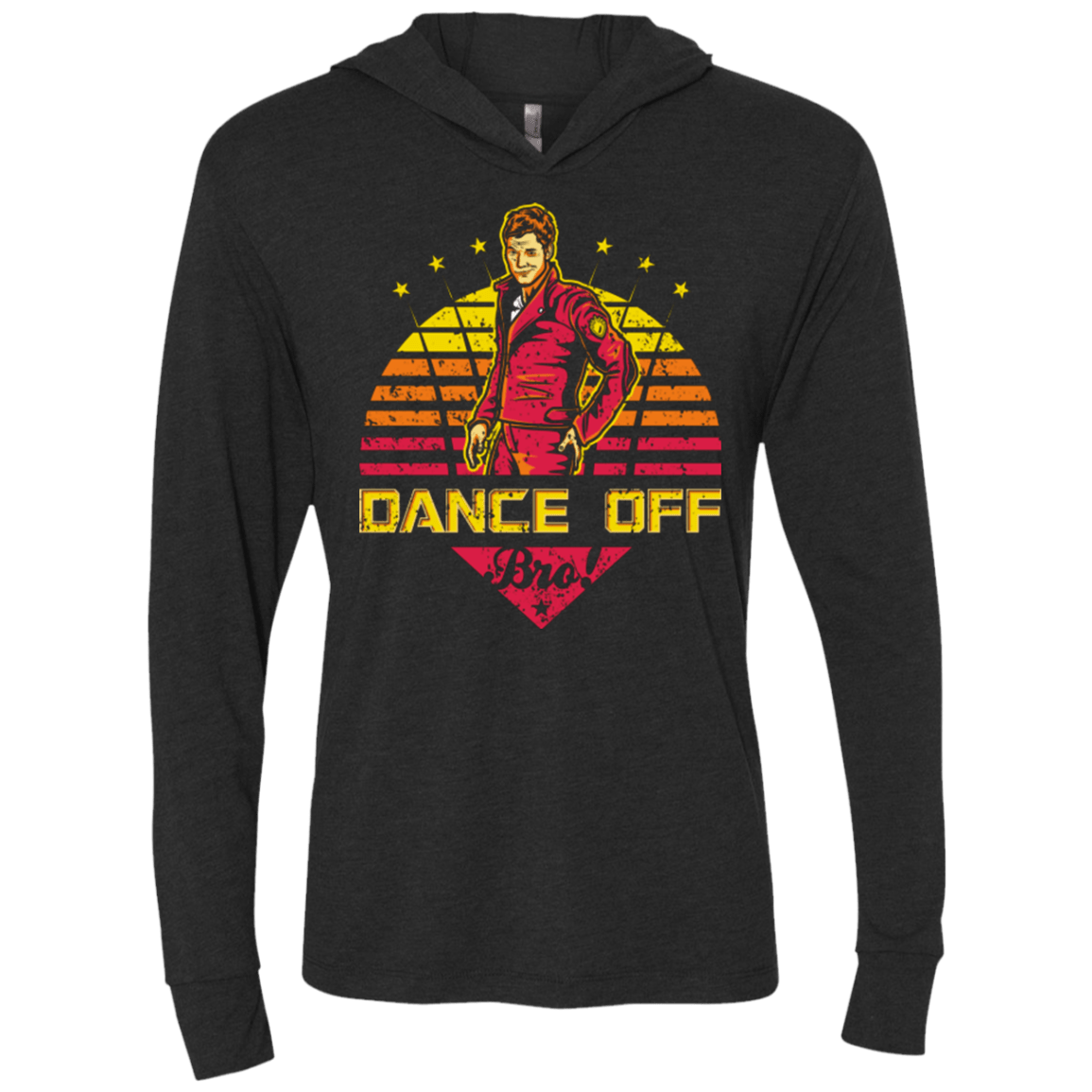 T-Shirts Vintage Black / X-Small Dance Off Bro Triblend Long Sleeve Hoodie Tee