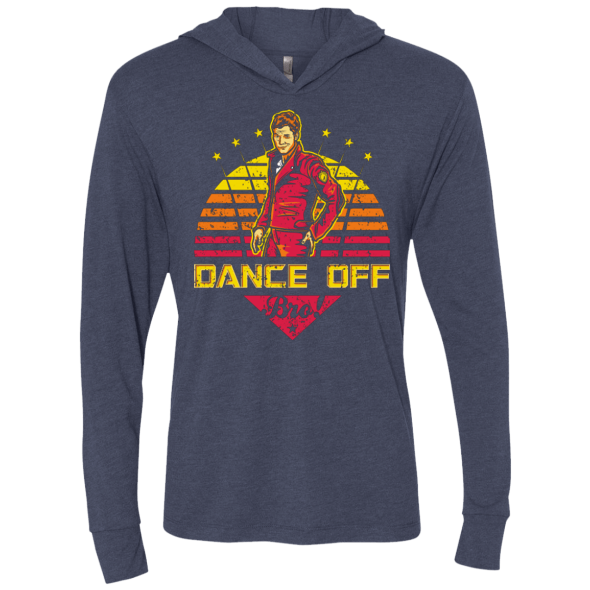 T-Shirts Vintage Navy / X-Small Dance Off Bro Triblend Long Sleeve Hoodie Tee