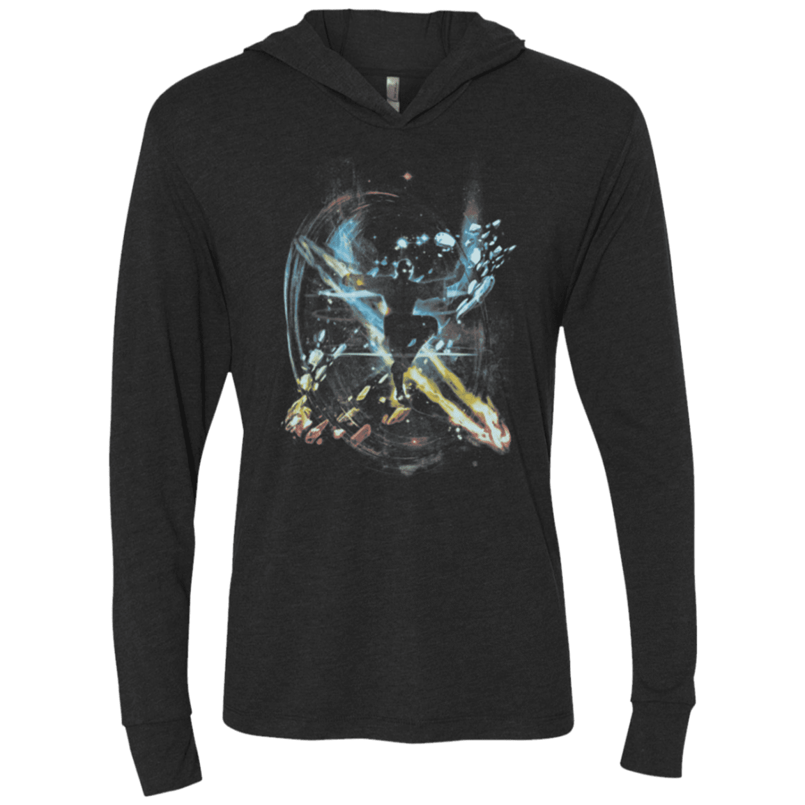 T-Shirts Vintage Black / X-Small Dancing with Elements Triblend Long Sleeve Hoodie Tee