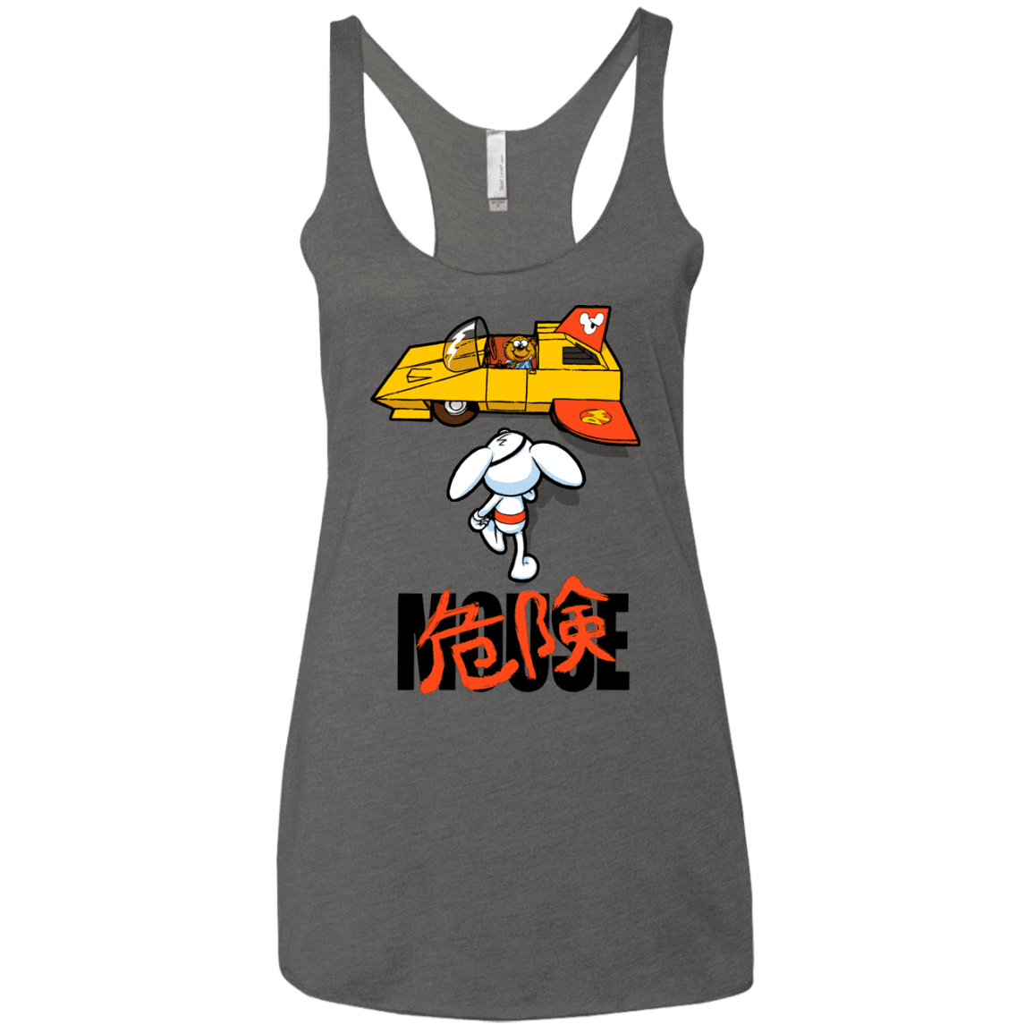 T-Shirts Premium Heather / X-Small Danger Akira Mouse Women's Triblend Racerback Tank