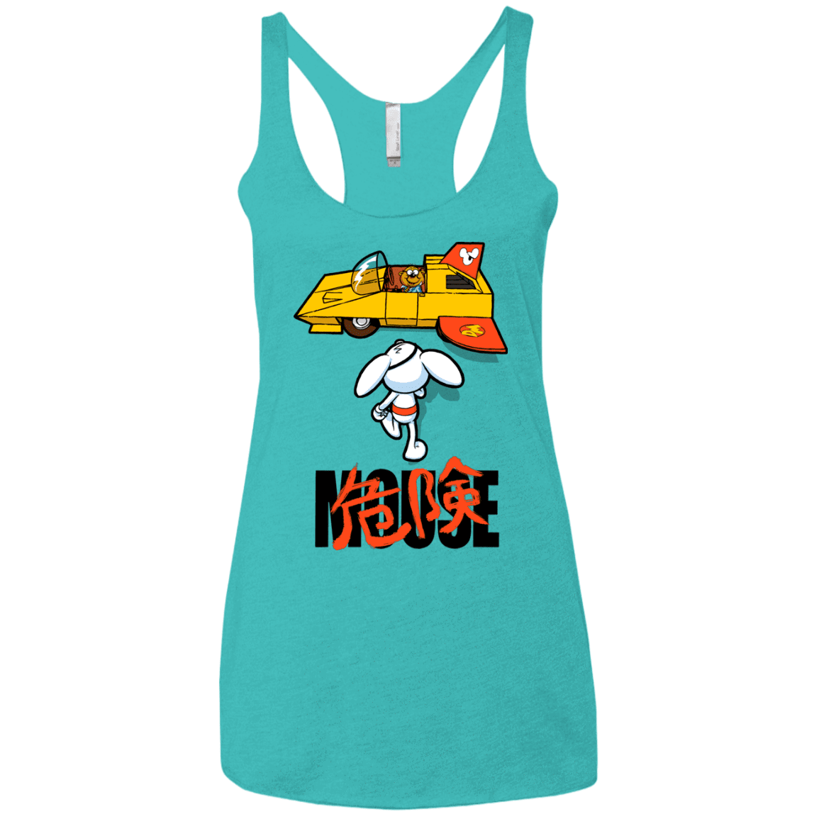 T-Shirts Tahiti Blue / X-Small Danger Akira Mouse Women's Triblend Racerback Tank