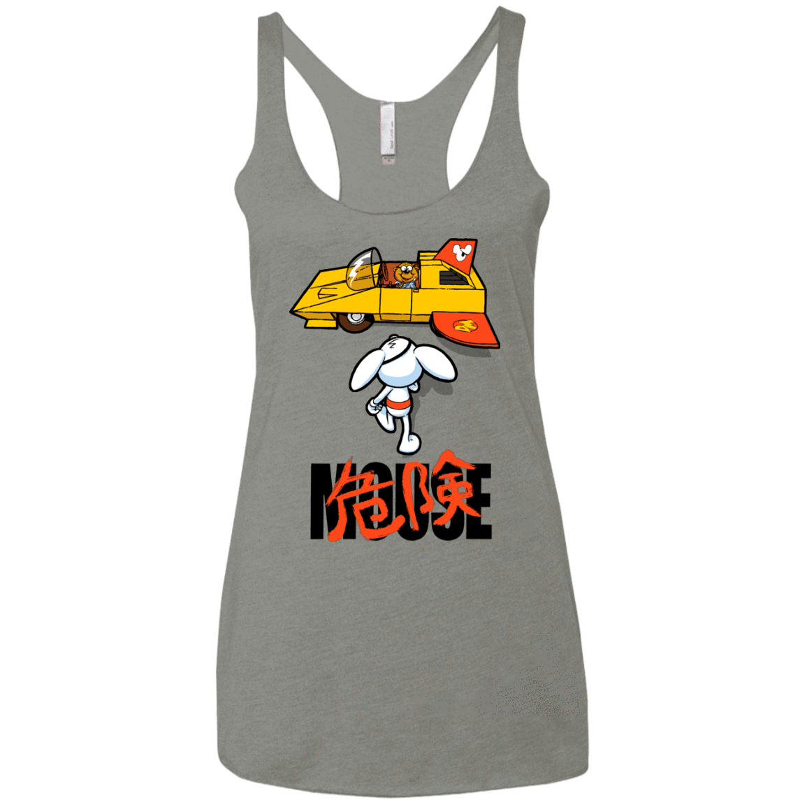 T-Shirts Venetian Grey / X-Small Danger Akira Mouse Women's Triblend Racerback Tank