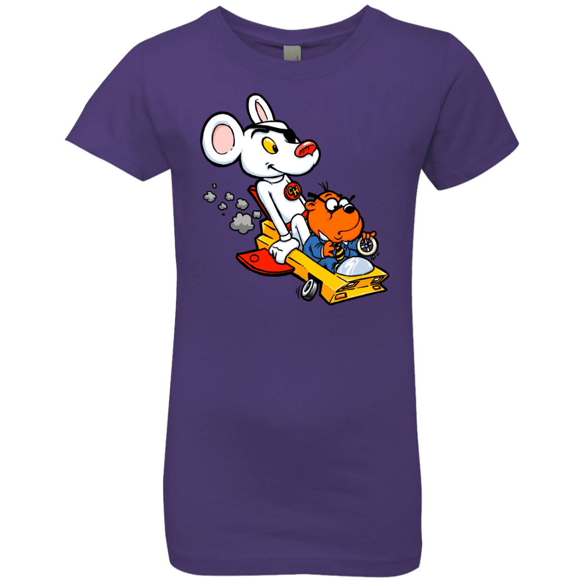 T-Shirts Purple Rush / YXS Danger Mouse Girls Premium T-Shirt