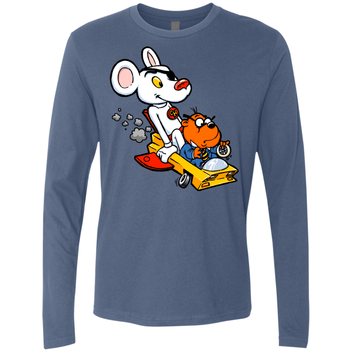T-Shirts Indigo / Small Danger Mouse Men's Premium Long Sleeve