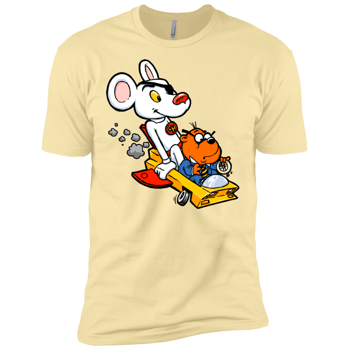 T-Shirts Banana Cream / X-Small Danger Mouse Men's Premium T-Shirt