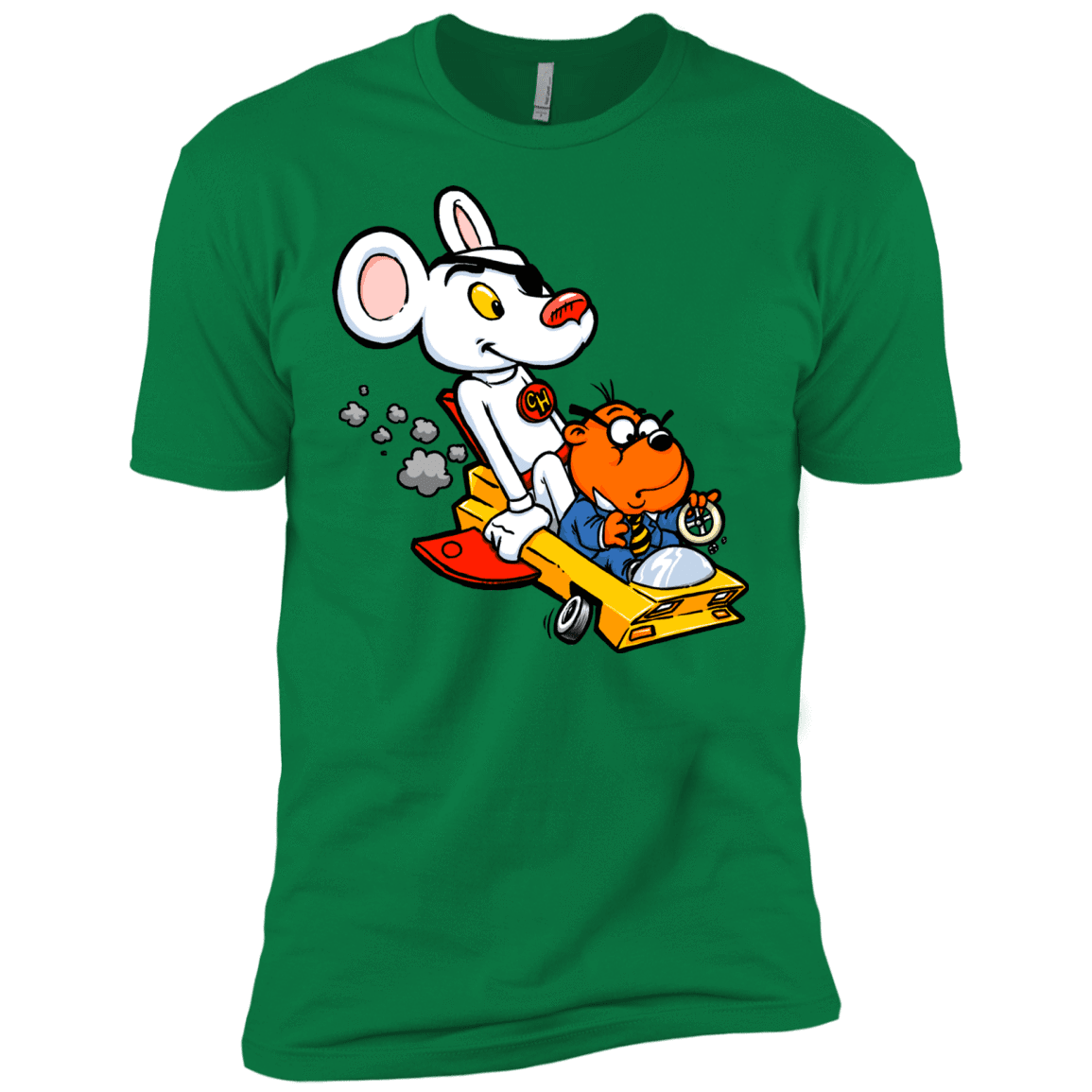 T-Shirts Kelly Green / X-Small Danger Mouse Men's Premium T-Shirt