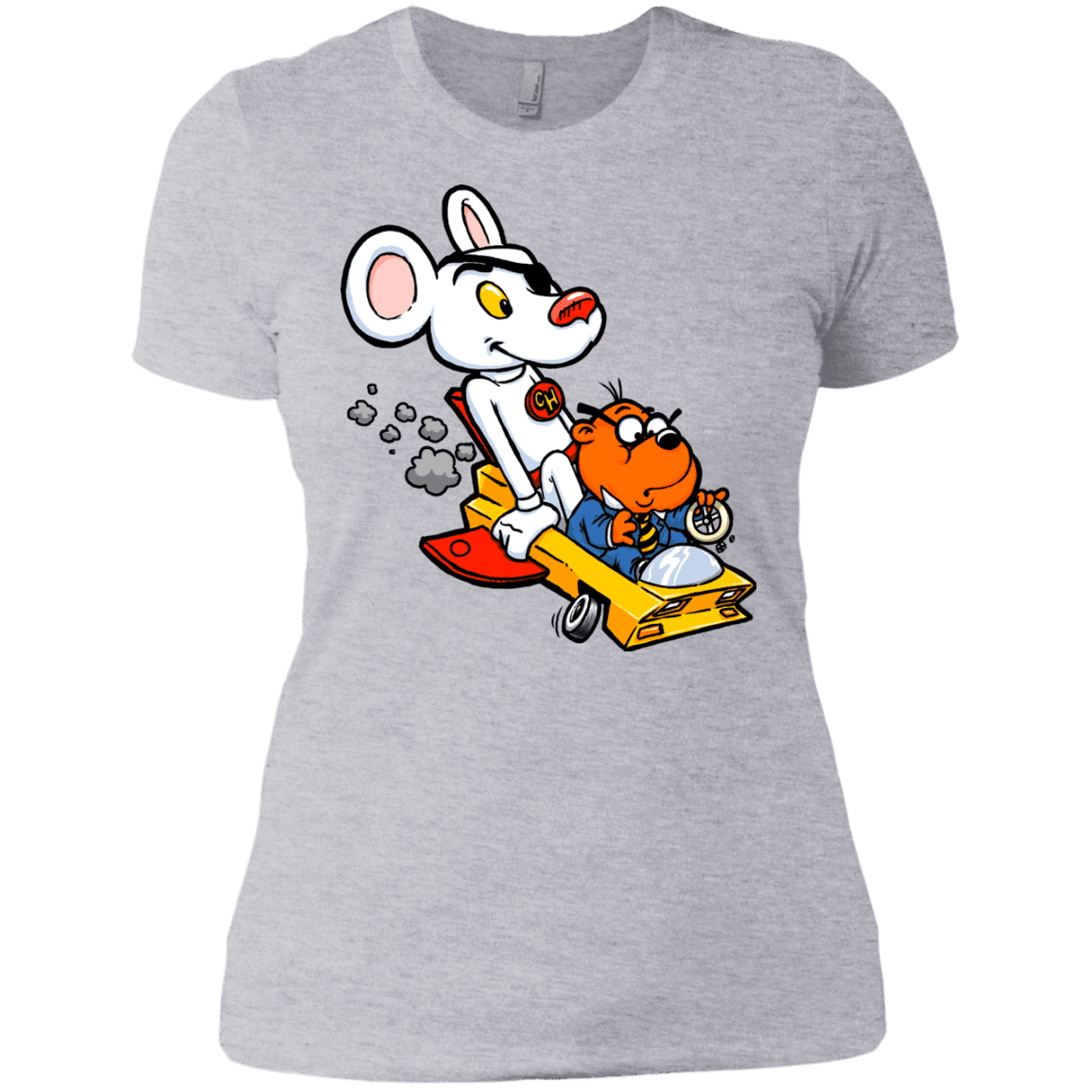 T-Shirts Heather Grey / X-Small Danger Mouse Women's Premium T-Shirt