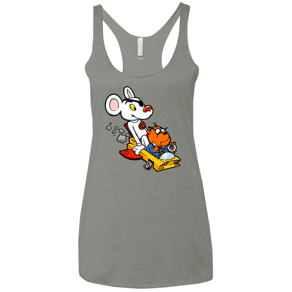 T-Shirts Venetian Grey / X-Small Danger Mouse Women's Triblend Racerback Tank