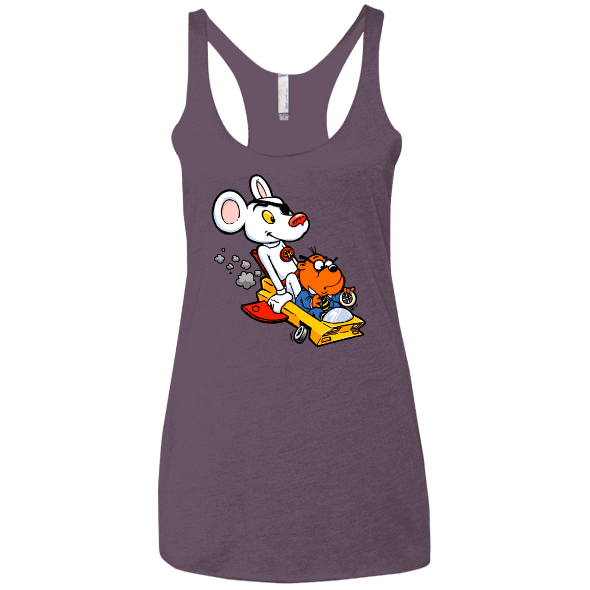 T-Shirts Vintage Purple / X-Small Danger Mouse Women's Triblend Racerback Tank