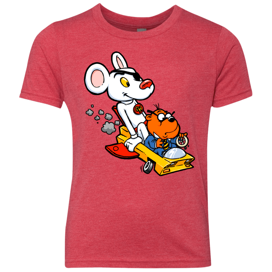 T-Shirts Vintage Red / YXS Danger Mouse Youth Triblend T-Shirt