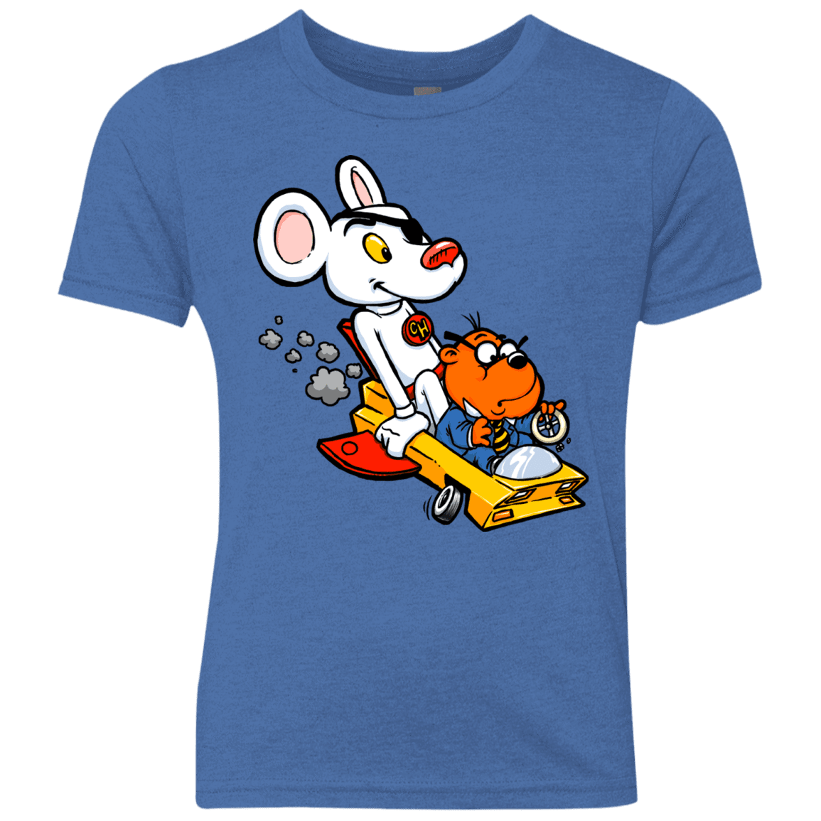 T-Shirts Vintage Royal / YXS Danger Mouse Youth Triblend T-Shirt