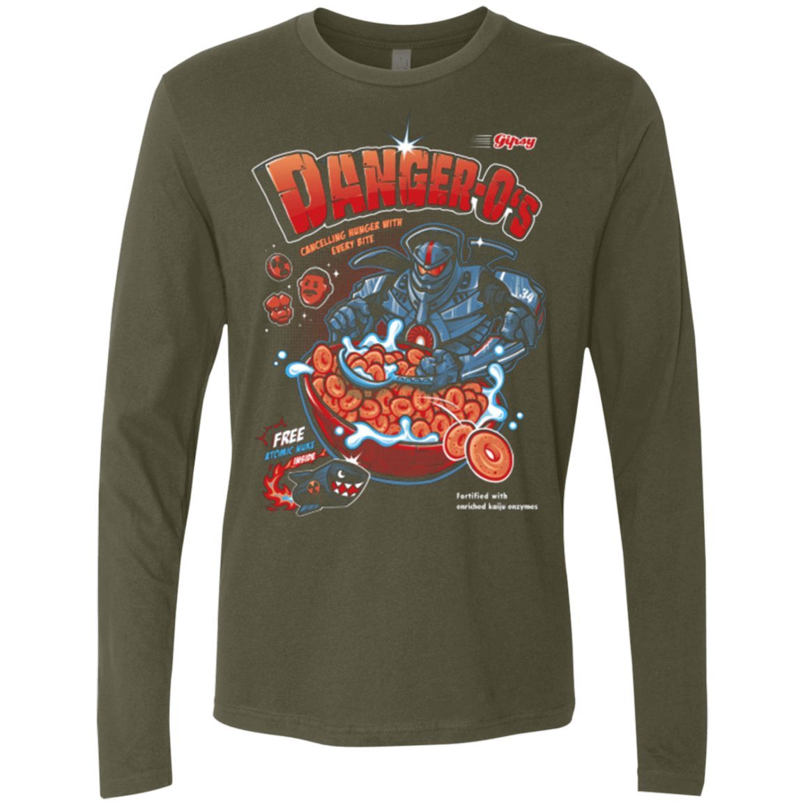 T-Shirts Military Green / Small Danger O's Men's Premium Long Sleeve