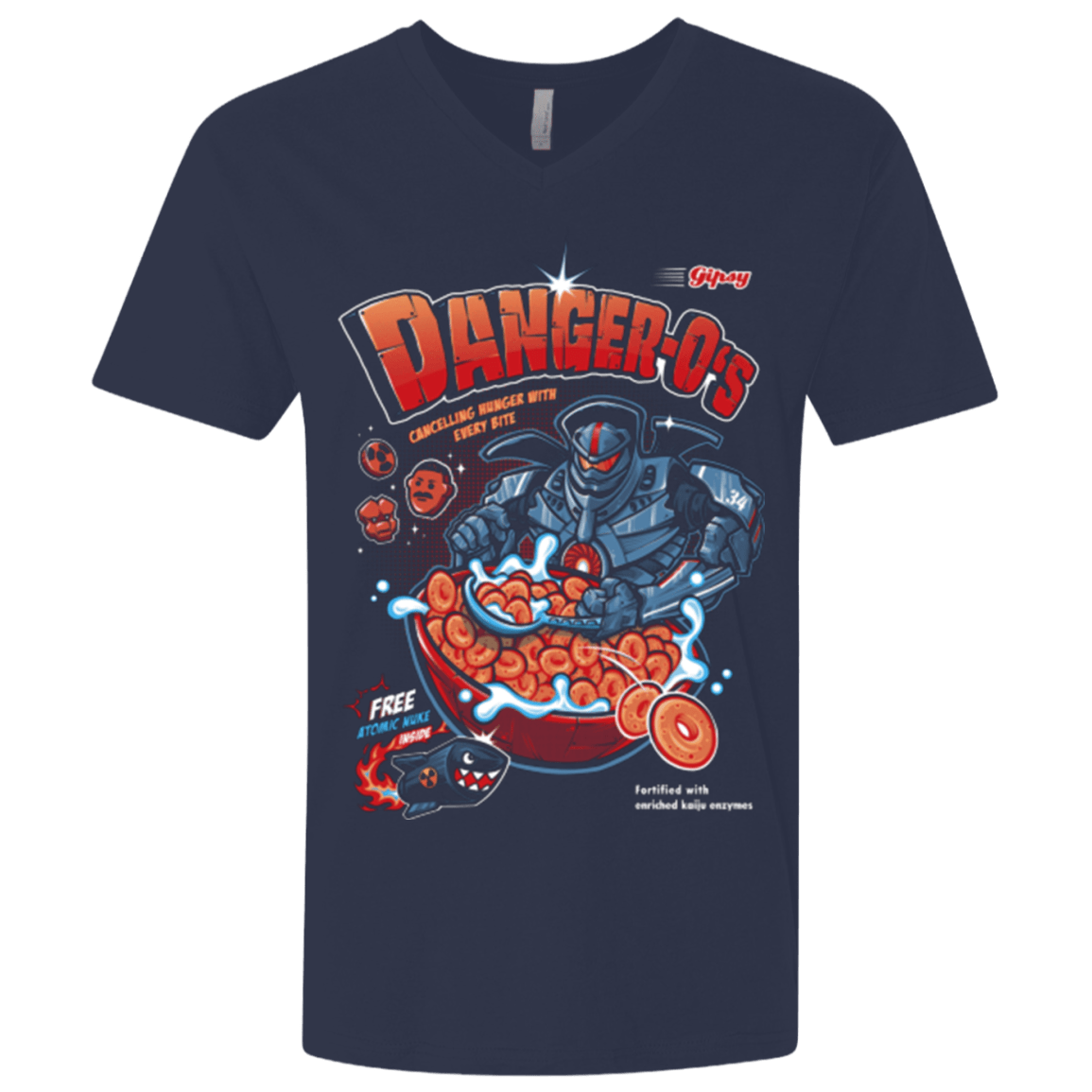 T-Shirts Midnight Navy / X-Small Danger O's Men's Premium V-Neck