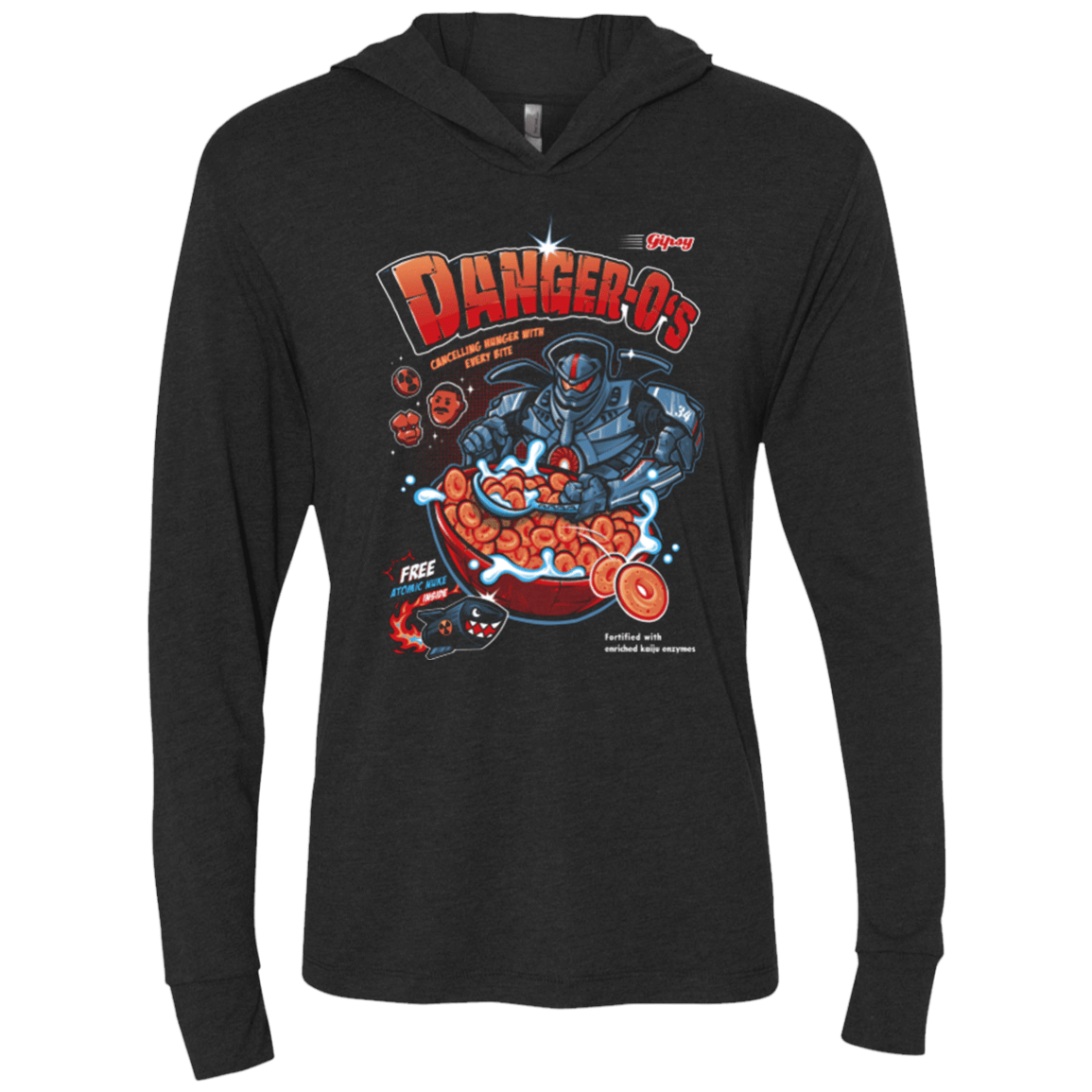 T-Shirts Vintage Black / X-Small Danger O's Triblend Long Sleeve Hoodie Tee