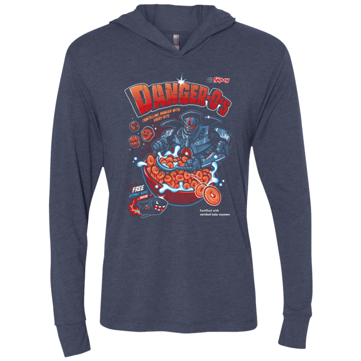 T-Shirts Vintage Navy / X-Small Danger O's Triblend Long Sleeve Hoodie Tee