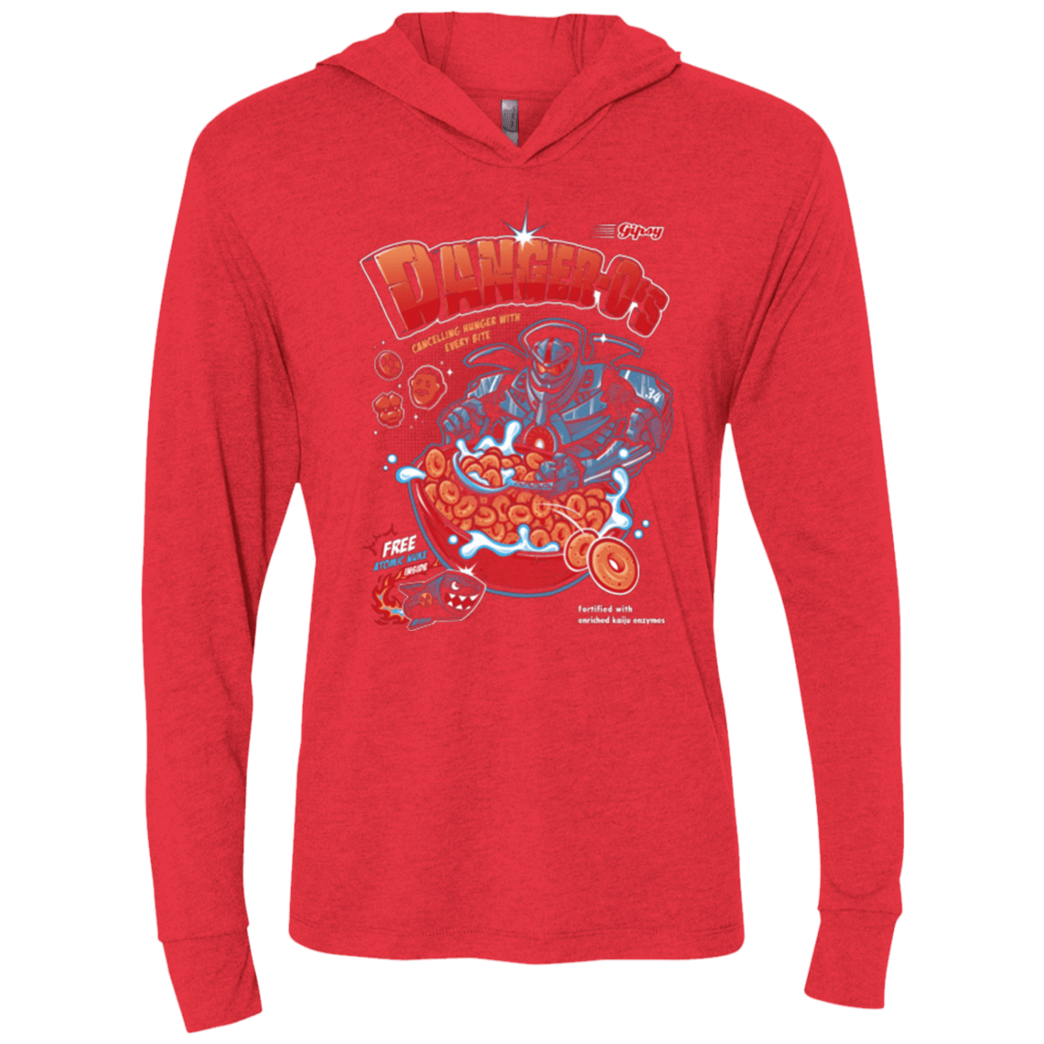 T-Shirts Vintage Red / X-Small Danger O's Triblend Long Sleeve Hoodie Tee