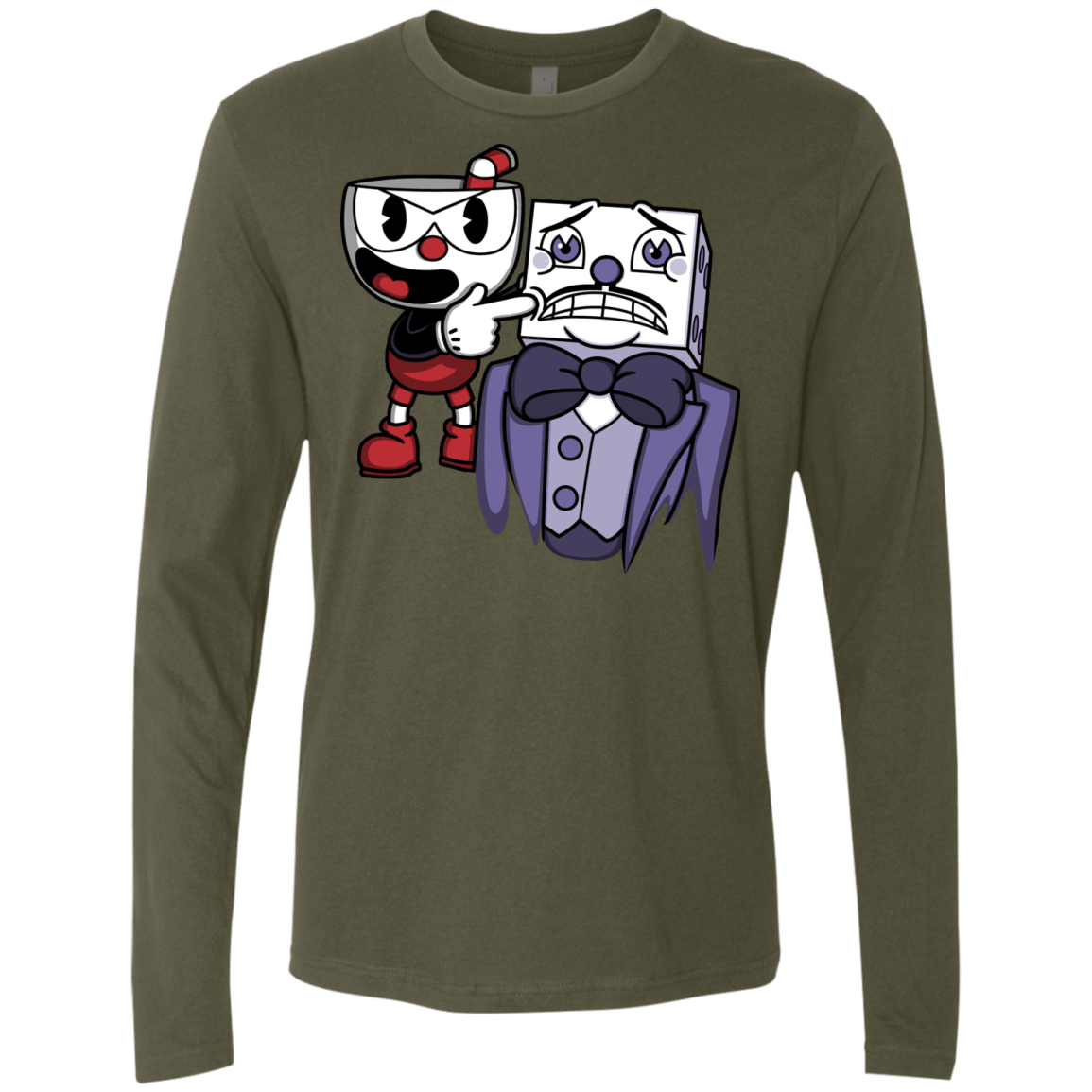 T-Shirts Military Green / S Dangerous Finger Men's Premium Long Sleeve