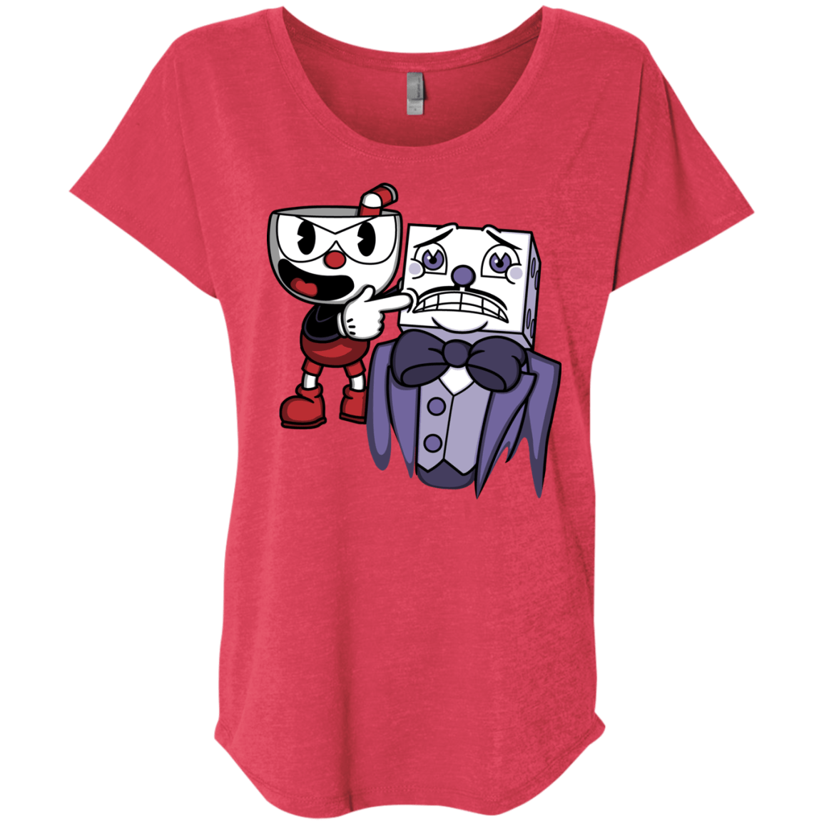 T-Shirts Vintage Red / X-Small Dangerous Finger Triblend Dolman Sleeve