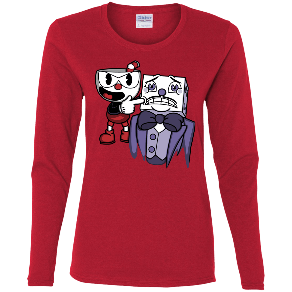 T-Shirts Red / S Dangerous Finger Women's Long Sleeve T-Shirt