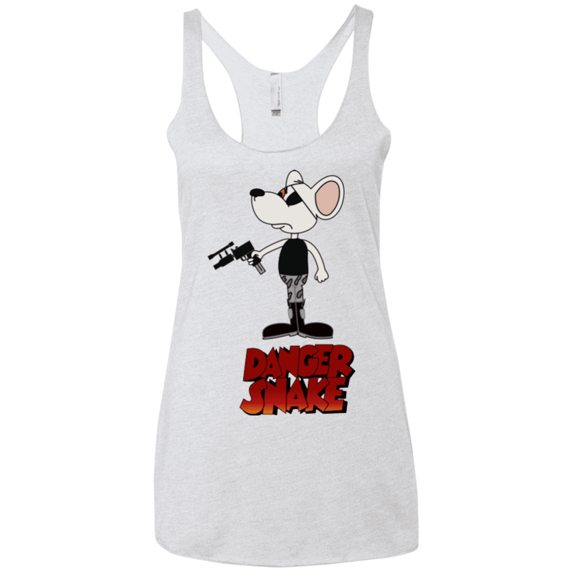 T-Shirts Heather White / X-Small Dangersnake Women's Triblend Racerback Tank