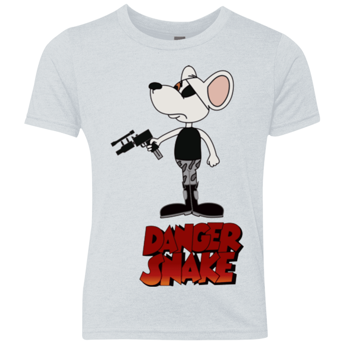 T-Shirts Heather White / YXS Dangersnake Youth Triblend T-Shirt
