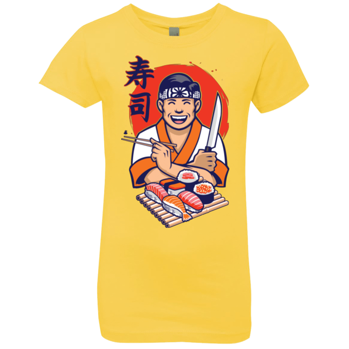 T-Shirts Vibrant Yellow / YXS DANIEL SAN SUSHI Girls Premium T-Shirt