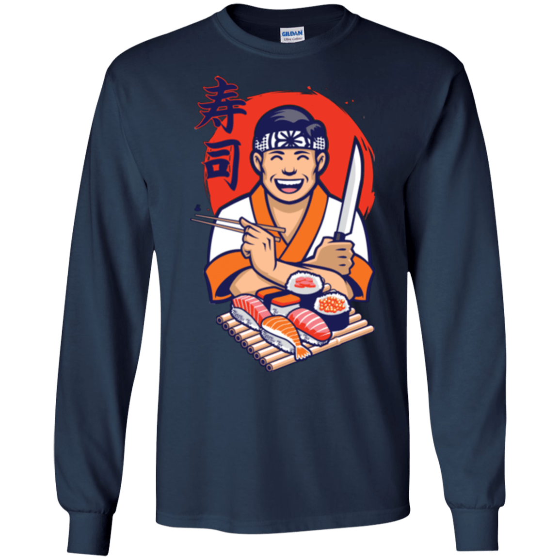 T-Shirts Navy / S DANIEL SAN SUSHI Men's Long Sleeve T-Shirt