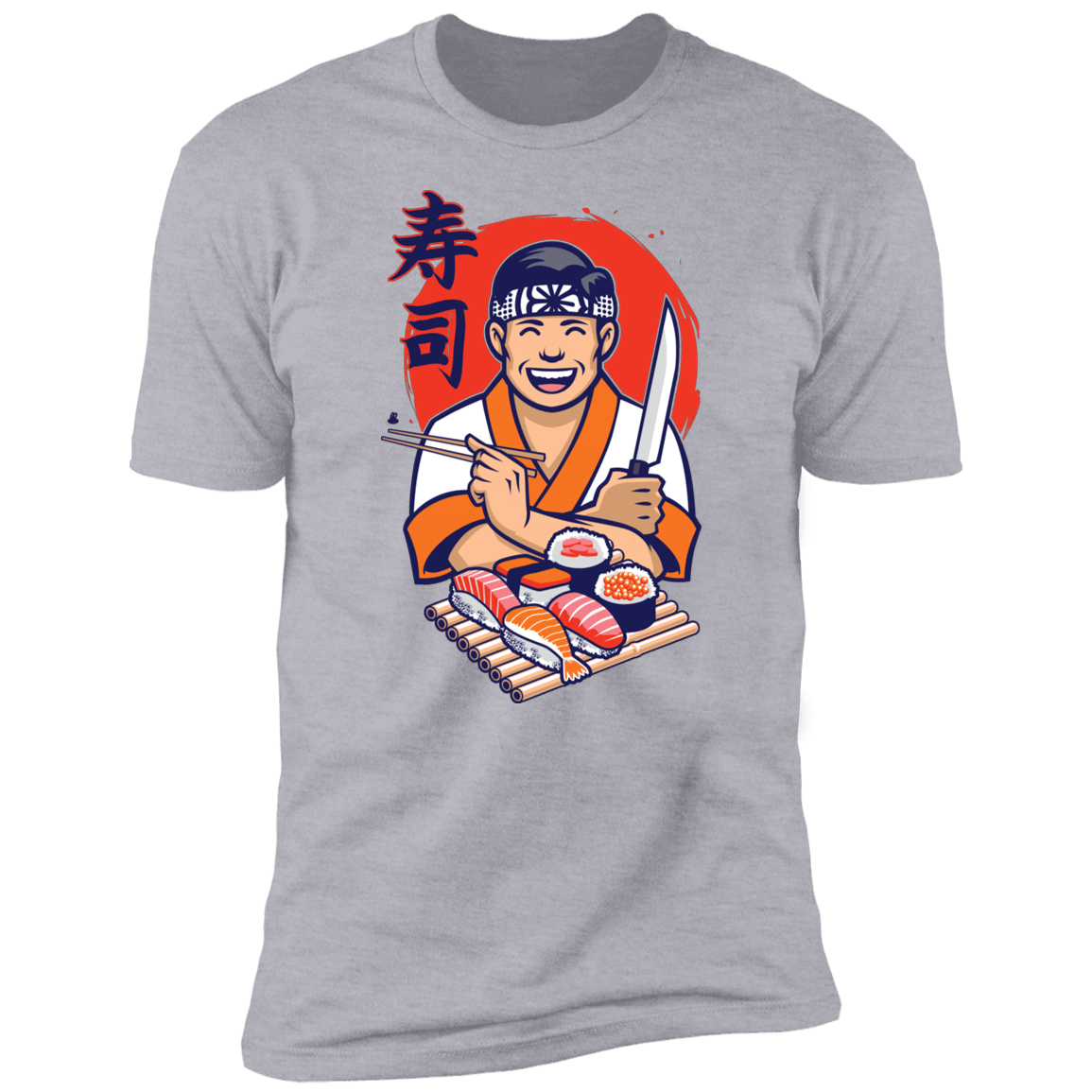 T-Shirts Heather Grey / S DANIEL SAN SUSHI Men's Premium T-Shirt