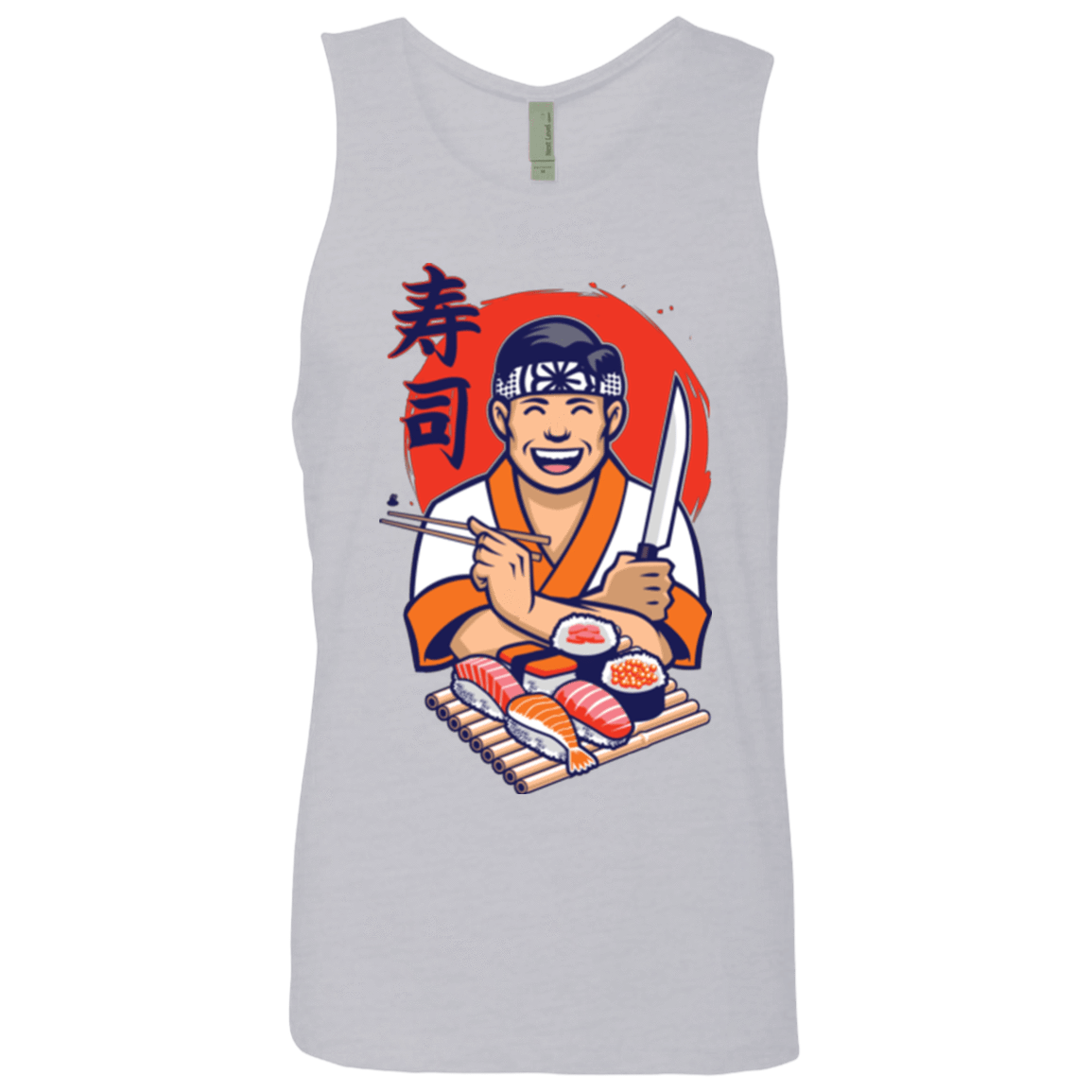 T-Shirts Heather Grey / S DANIEL SAN SUSHI Men's Premium Tank Top