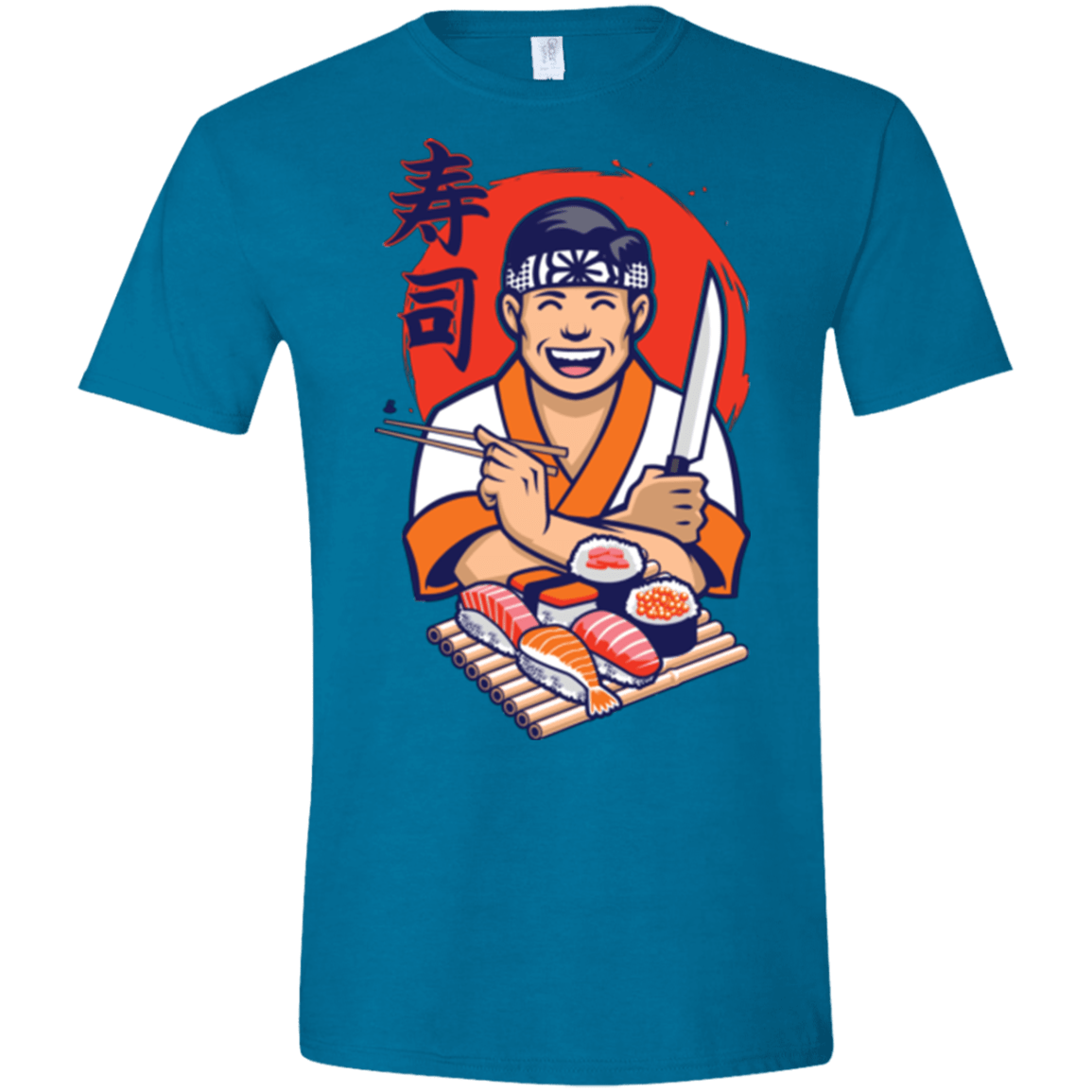 T-Shirts Antique Sapphire / S DANIEL SAN SUSHI Men's Semi-Fitted Softstyle