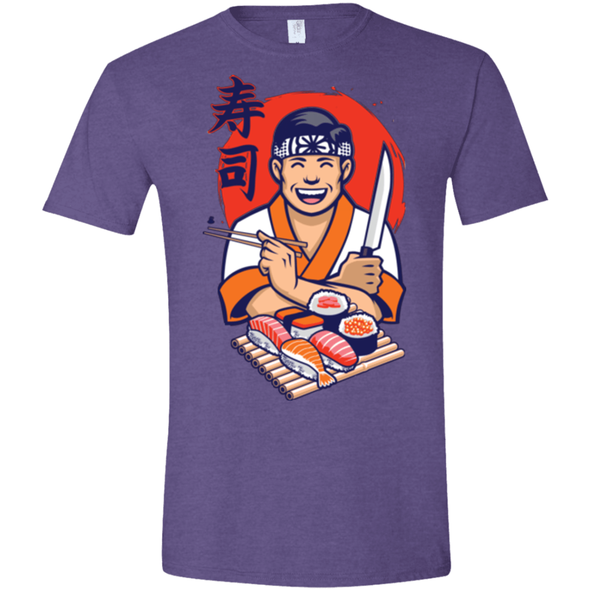 T-Shirts Heather Purple / S DANIEL SAN SUSHI Men's Semi-Fitted Softstyle