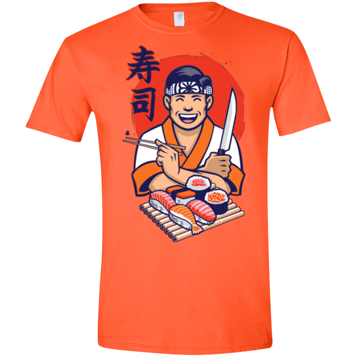 T-Shirts Orange / S DANIEL SAN SUSHI Men's Semi-Fitted Softstyle