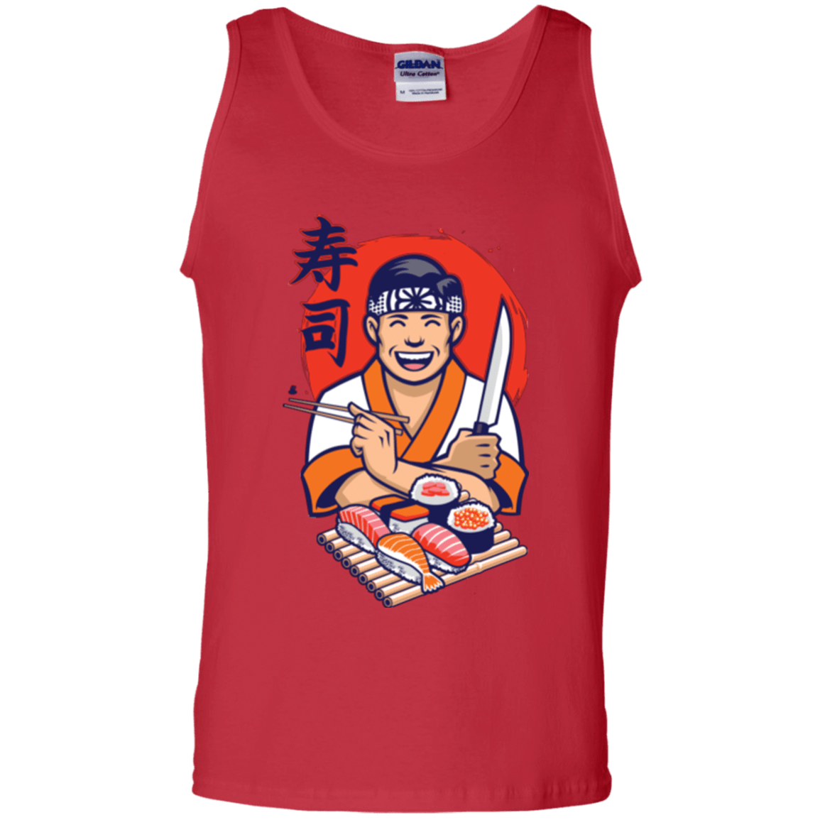 T-Shirts Red / S DANIEL SAN SUSHI Men's Tank Top