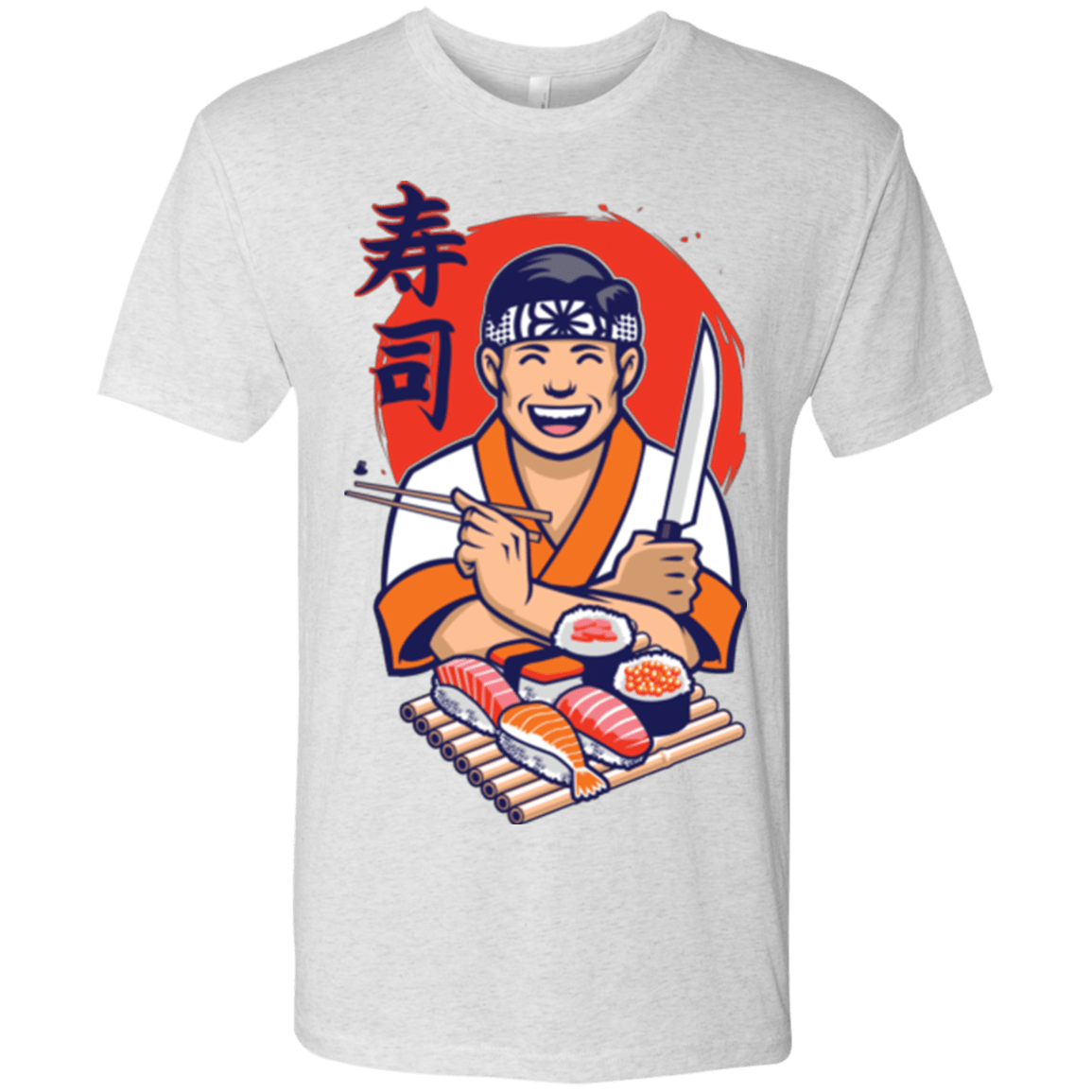 T-Shirts Heather White / S DANIEL SAN SUSHI Men's Triblend T-Shirt