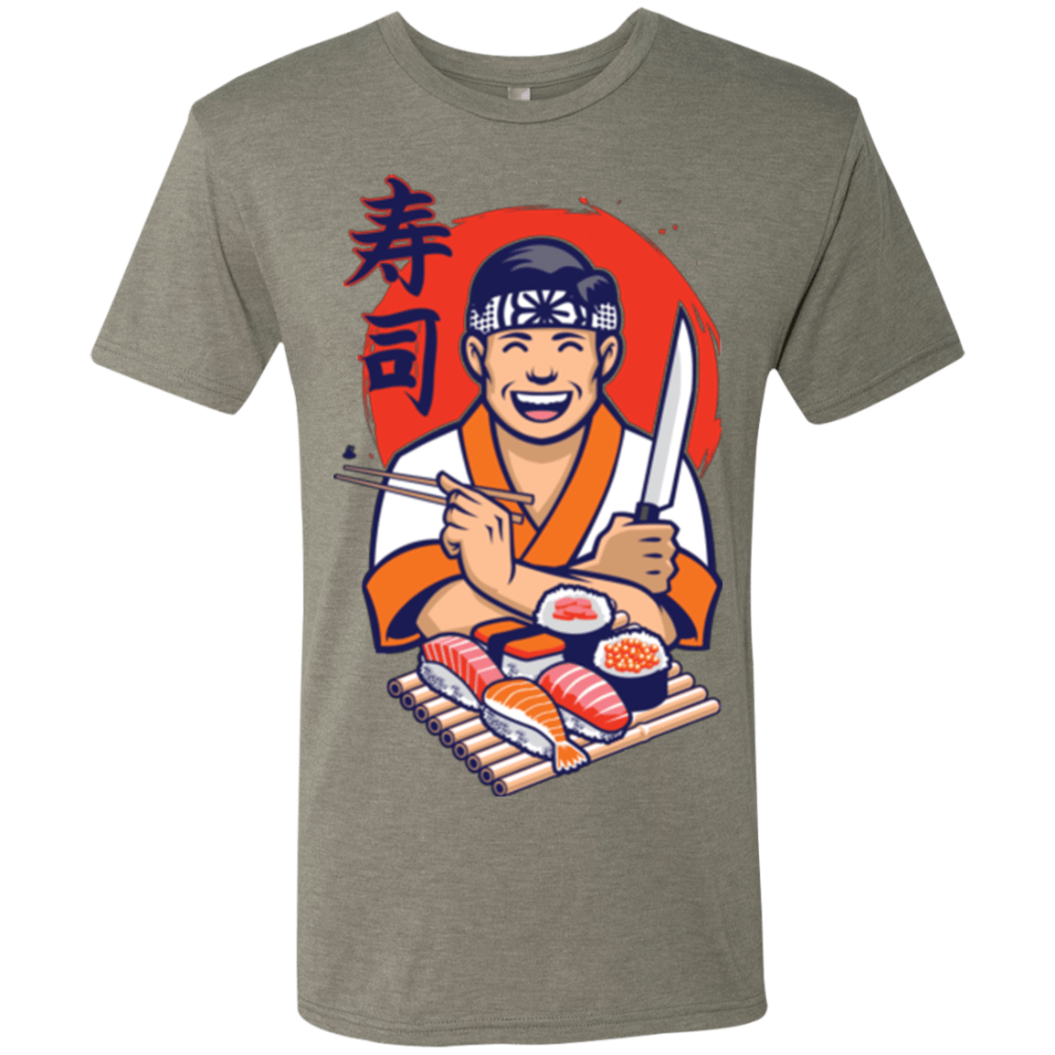 T-Shirts Venetian Grey / S DANIEL SAN SUSHI Men's Triblend T-Shirt