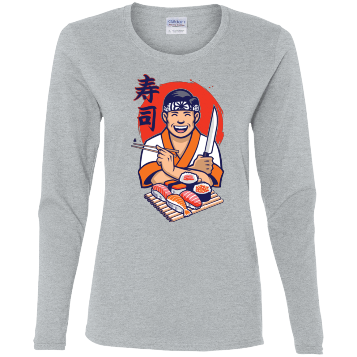 T-Shirts Sport Grey / S DANIEL SAN SUSHI Women's Long Sleeve T-Shirt