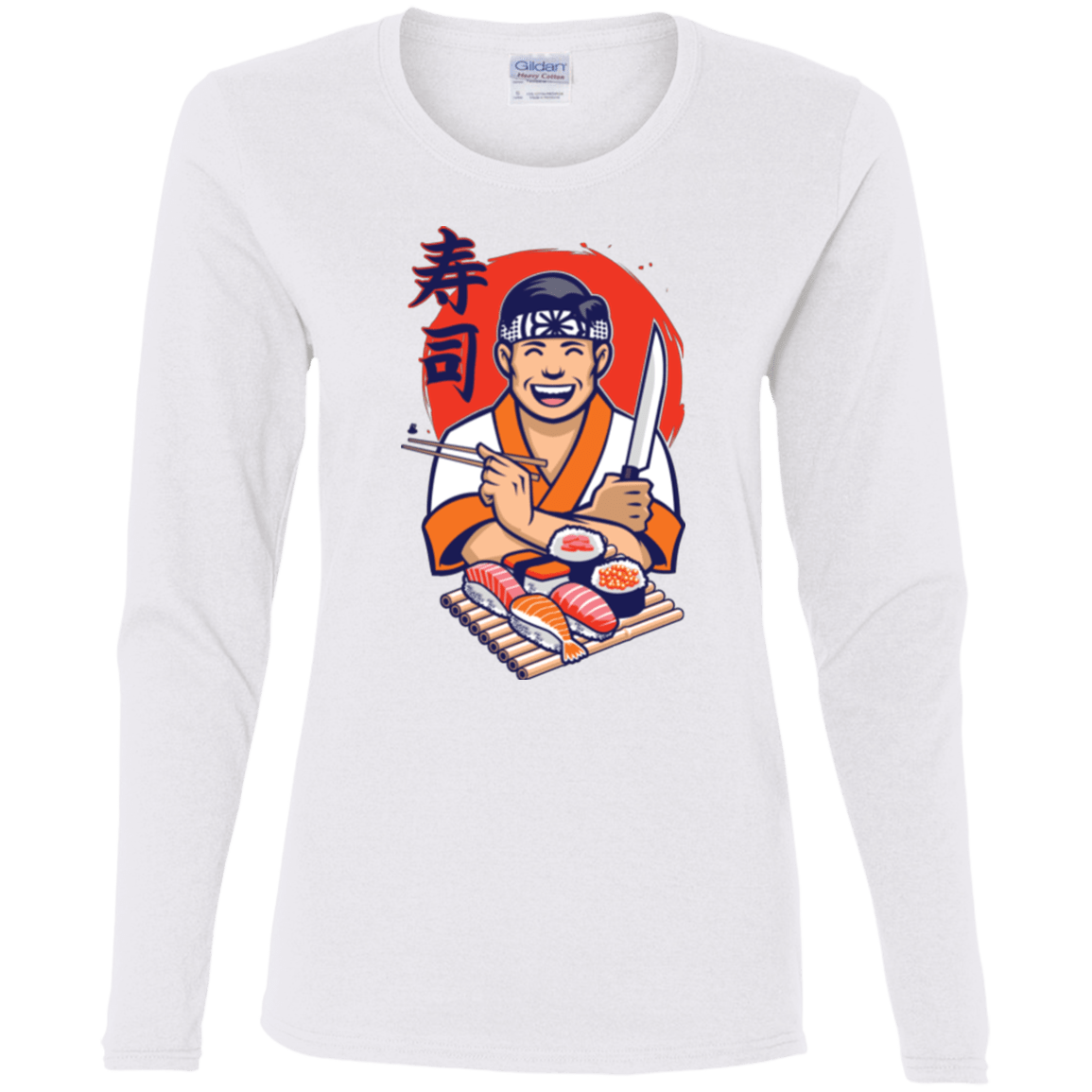 T-Shirts White / S DANIEL SAN SUSHI Women's Long Sleeve T-Shirt