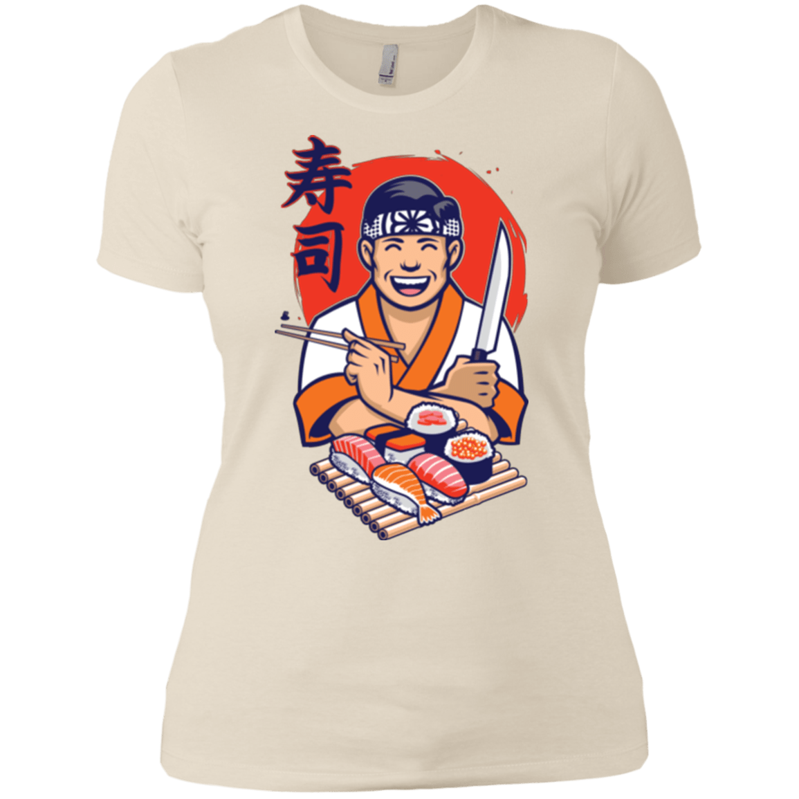 T-Shirts Ivory/ / X-Small DANIEL SAN SUSHI Women's Premium T-Shirt