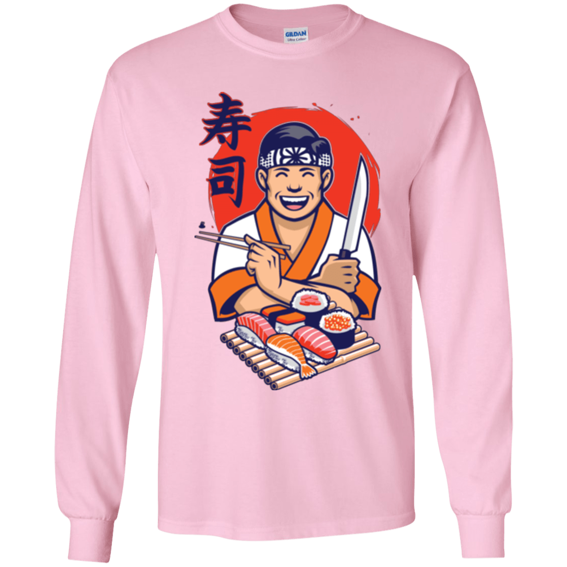 T-Shirts Light Pink / YS DANIEL SAN SUSHI Youth Long Sleeve T-Shirt