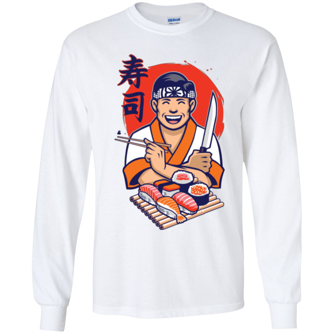 T-Shirts White / YS DANIEL SAN SUSHI Youth Long Sleeve T-Shirt