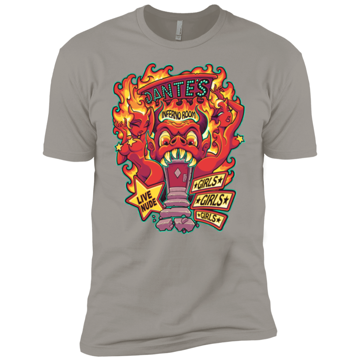 T-Shirts Light Grey / YXS Dantes Inferno Room Boys Premium T-Shirt