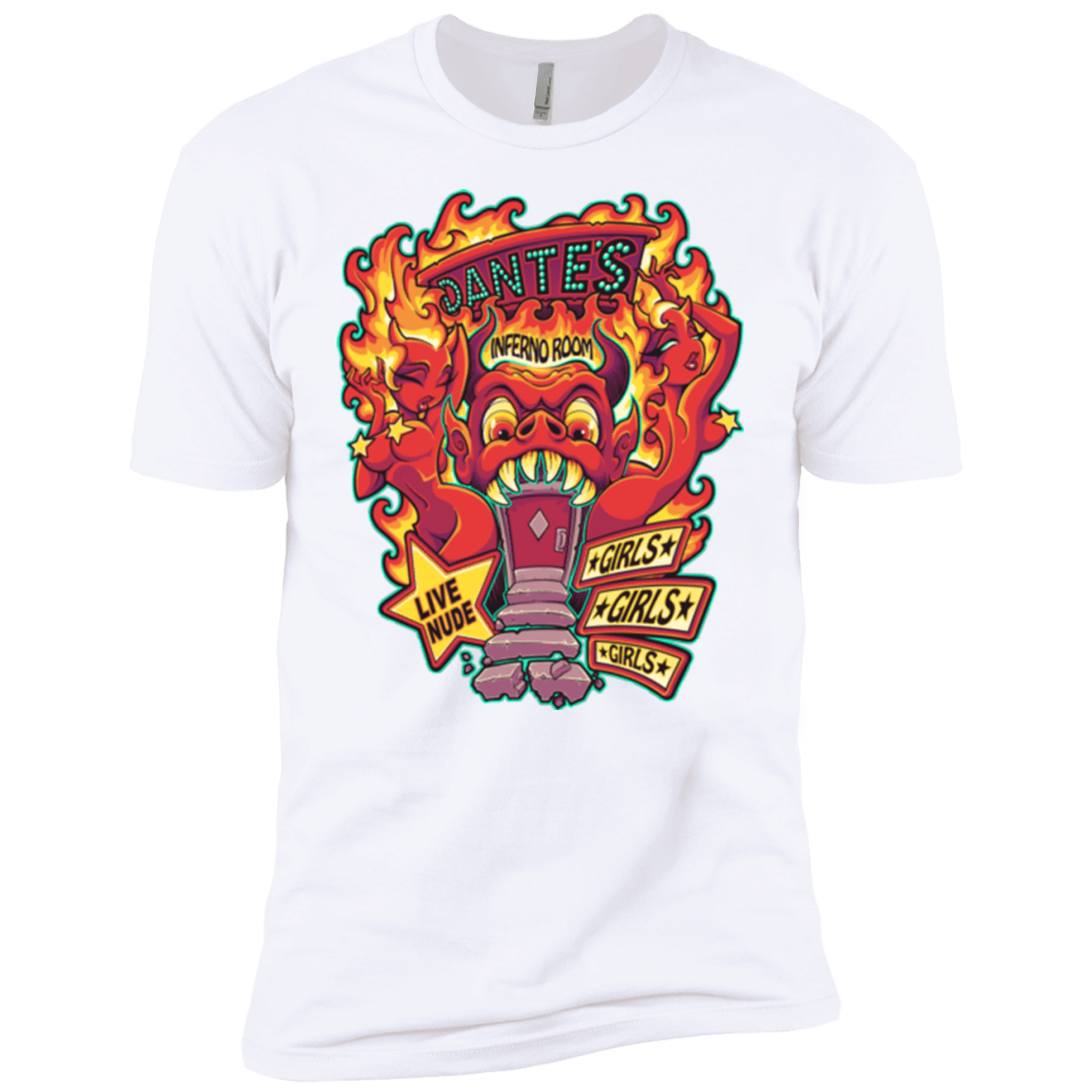 T-Shirts White / YXS Dantes Inferno Room Boys Premium T-Shirt