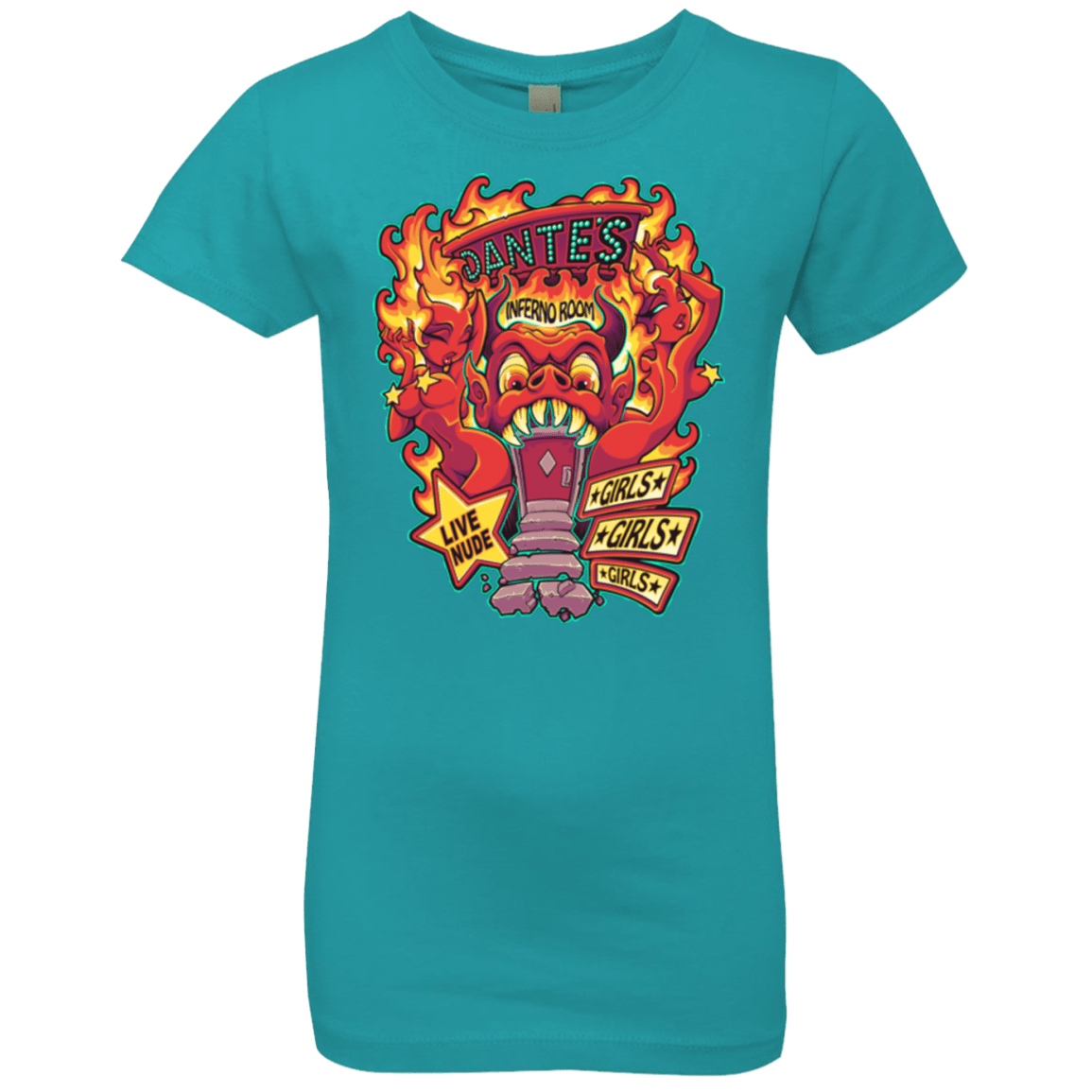 T-Shirts Tahiti Blue / YXS Dantes Inferno Room Girls Premium T-Shirt